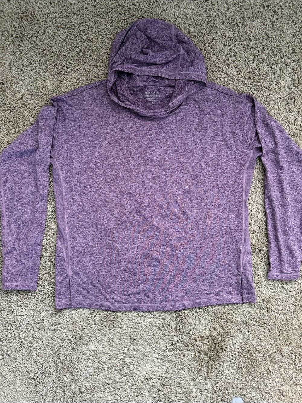 Athleta Men's Heathered Purple Crewneck Hoodie